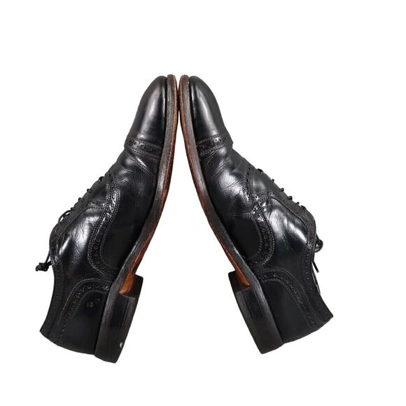 Allen Edmonds Shoes Mens 11 Oxford Leather Black Classic Brogue Cap Toe Formal main image 11